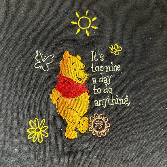 Vintage Disney Winnie the Pooh Blue Long Sleeve Sweatshirt - Picture 2 of 8